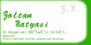 zoltan matyasi business card